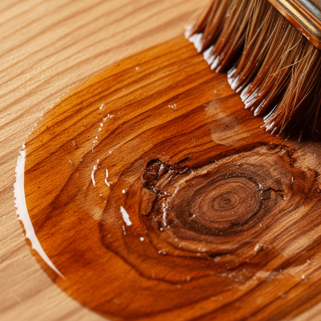 Oil penetrating stain process